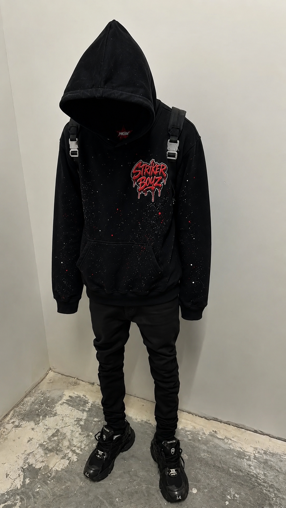 StrikerBoyz Hoodie Red/White W P/D