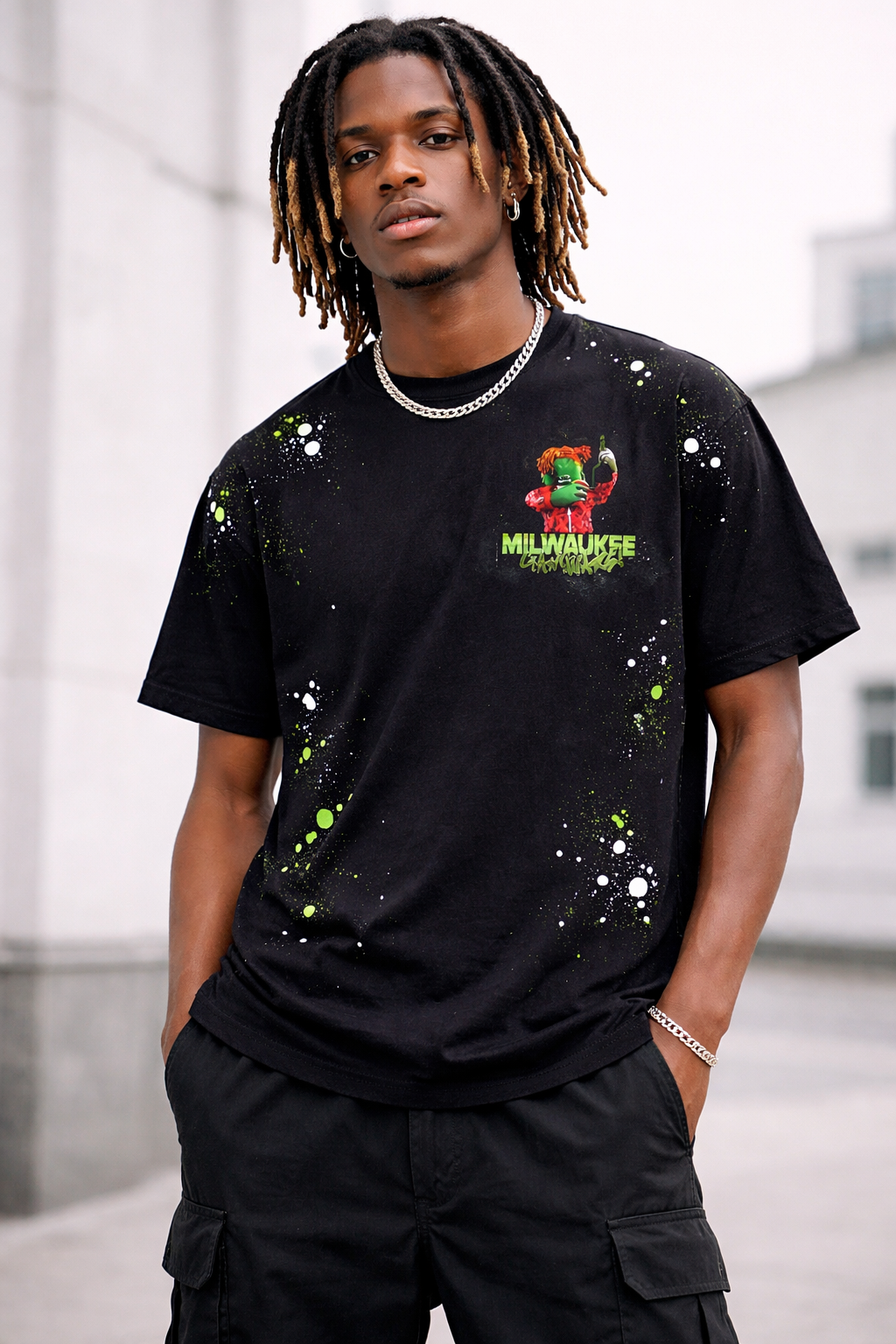 MGW Tee Green/White W PD
